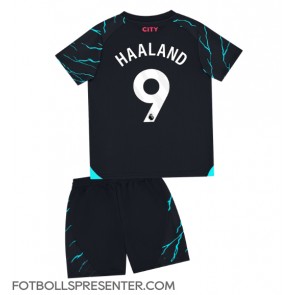 Manchester City Erling Haaland #9 Tredje tröja Barn 2023-24 Kortärmad (+ korta byxor)